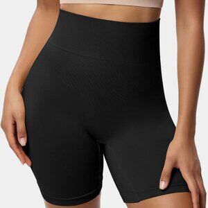 OQQ Black Shorts Medium Shapewear Butt Lifting High-Waisted Yoga Running NEW